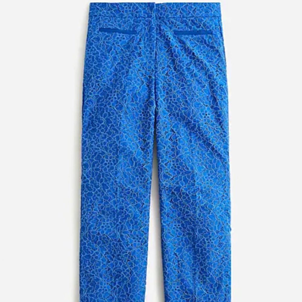 J.Crew Willa cropped flare pant in lace - Regal Blue
